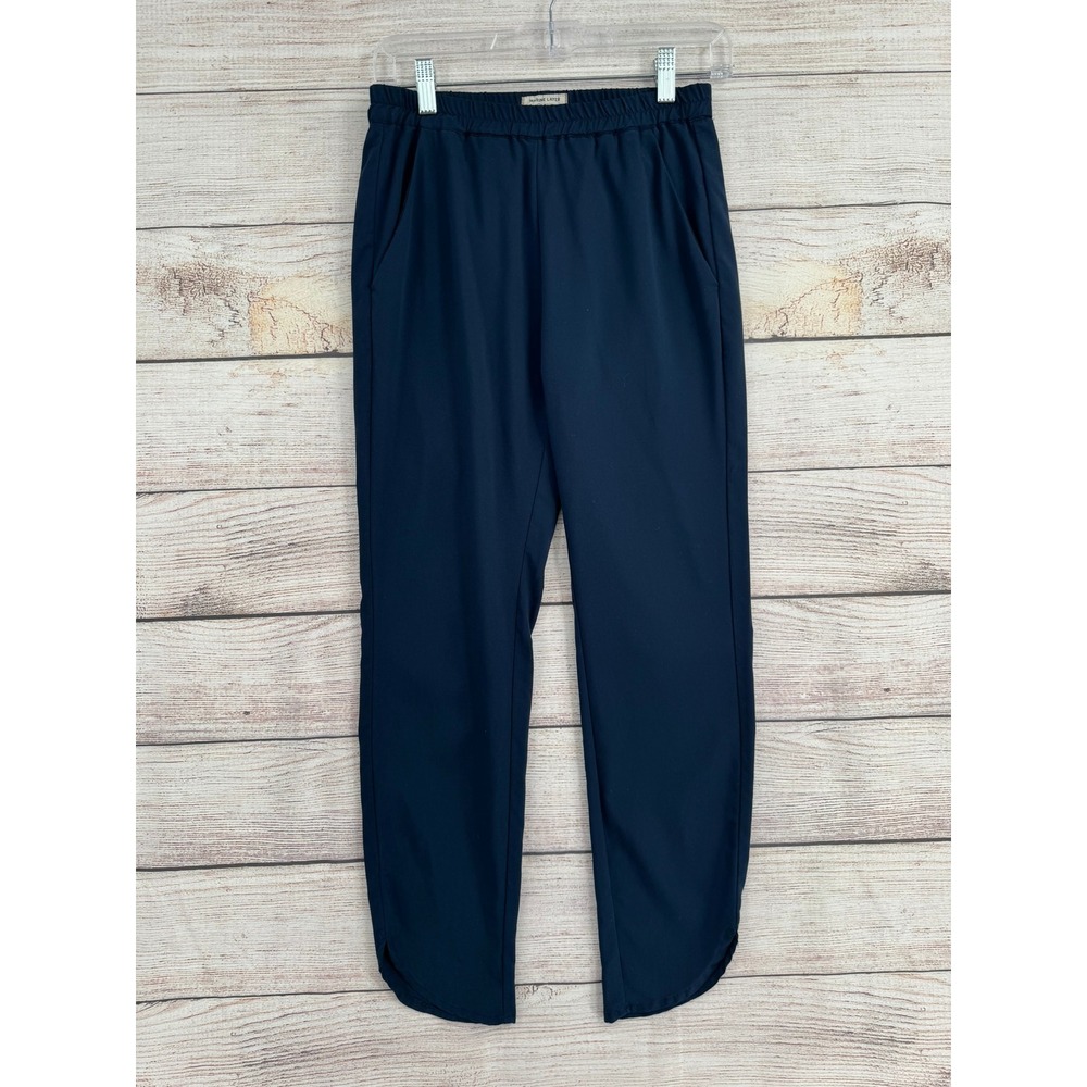 Marine Layer Re-Spun Joggers Women XS Navy Blue Tulip Hem Elastic Waist 13639